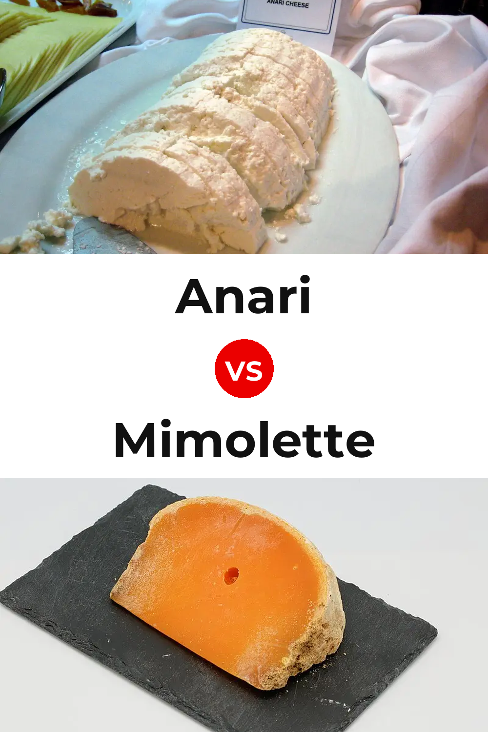Anari Cheese vs Mimolette Cheese Pinterest comparison