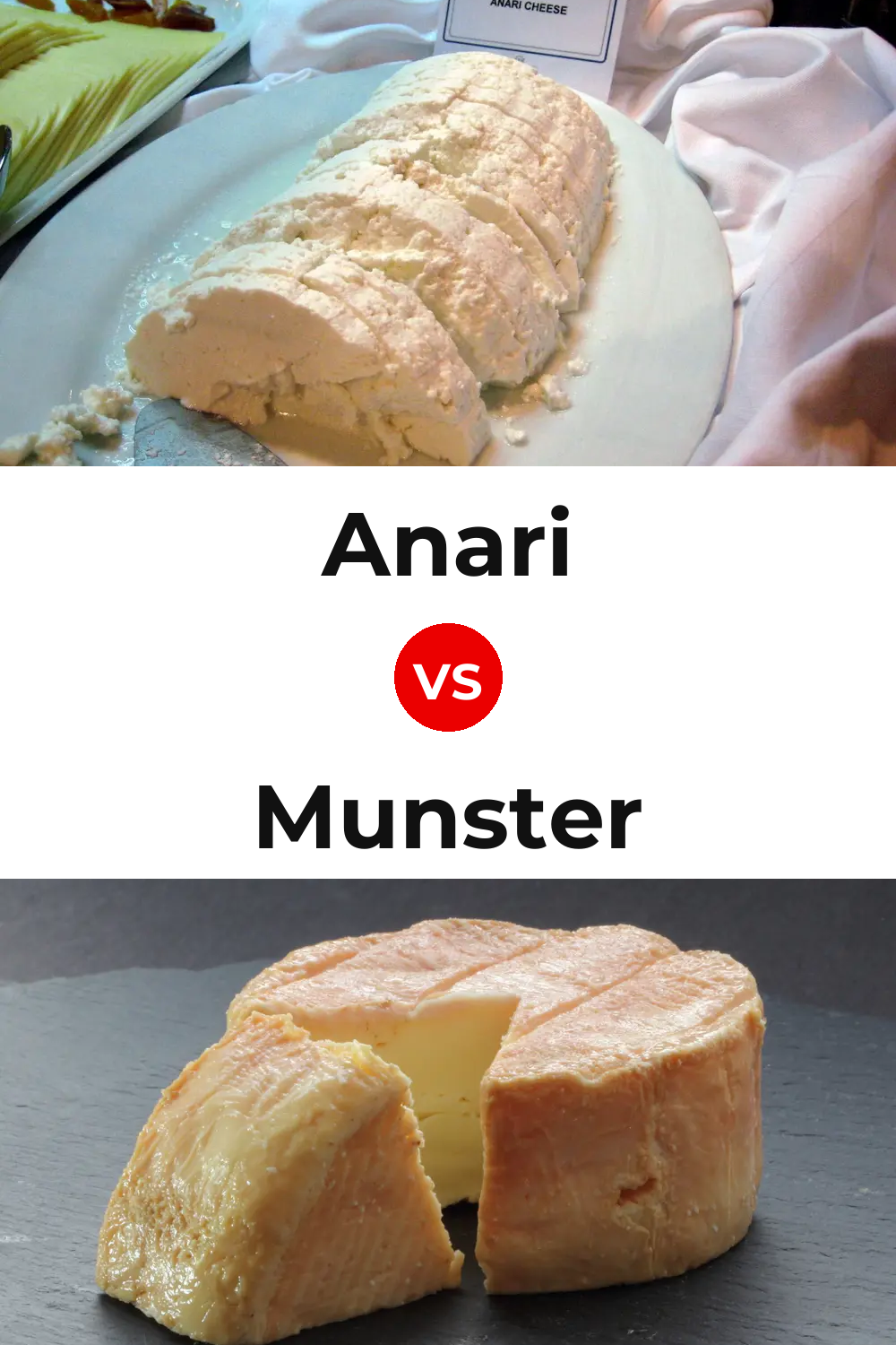 Anari Cheese vs Munster Cheese Pinterest comparison