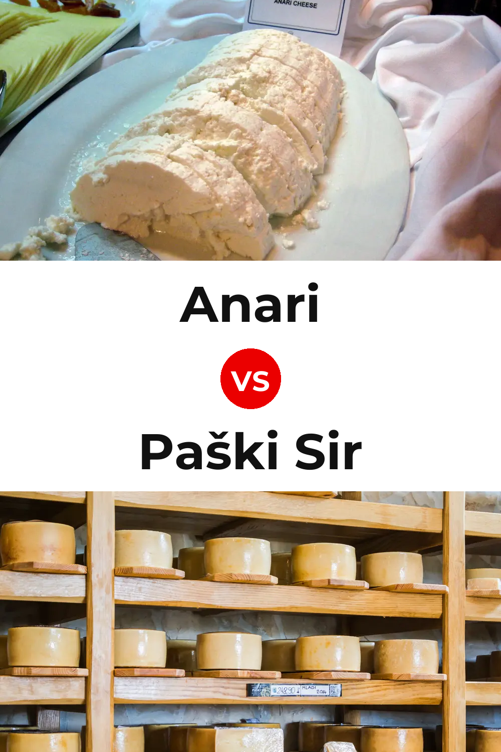 Anari Cheese vs Paški Sir Cheese Pinterest comparison