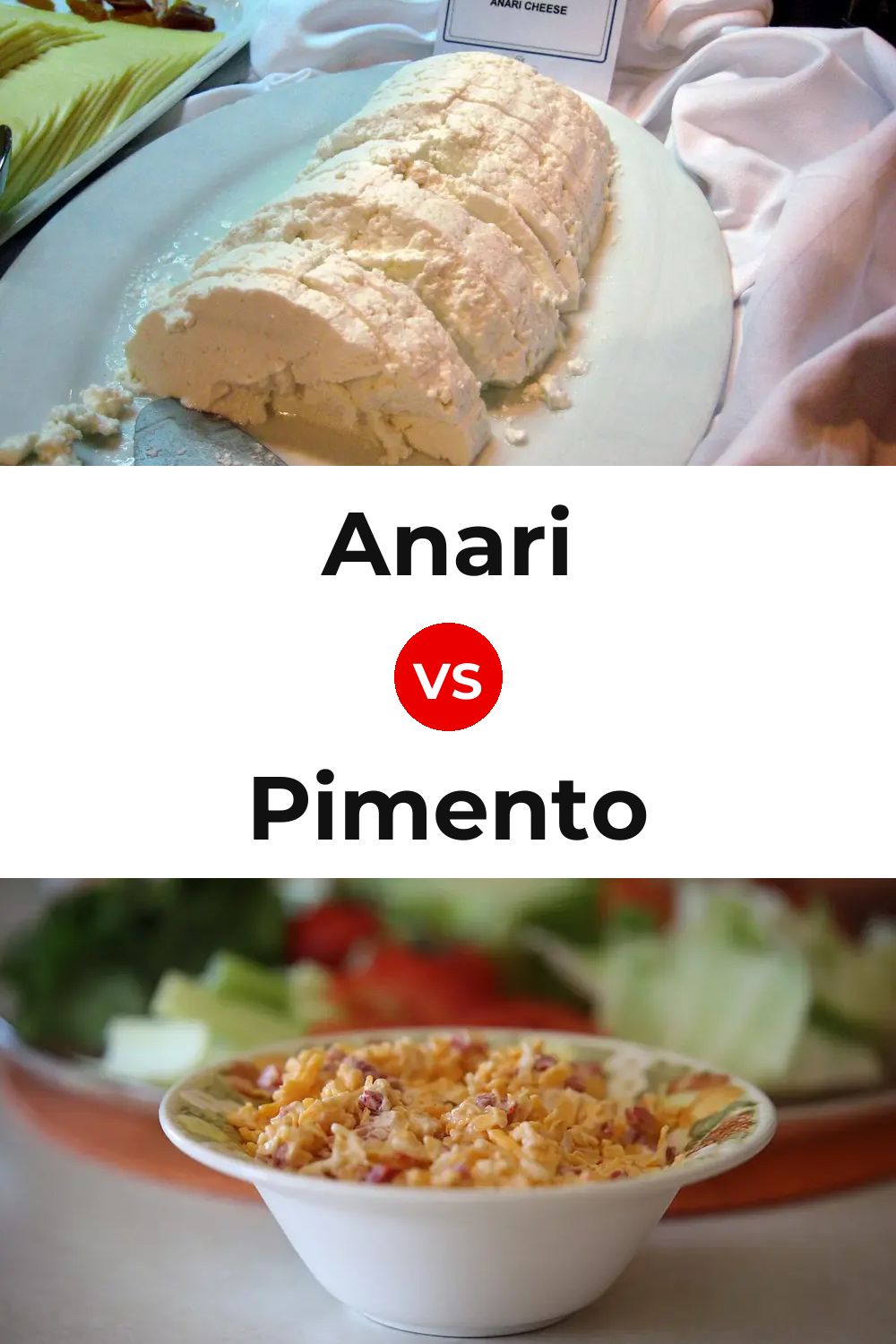 Anari Cheese vs Pimento Cheese Pinterest comparison