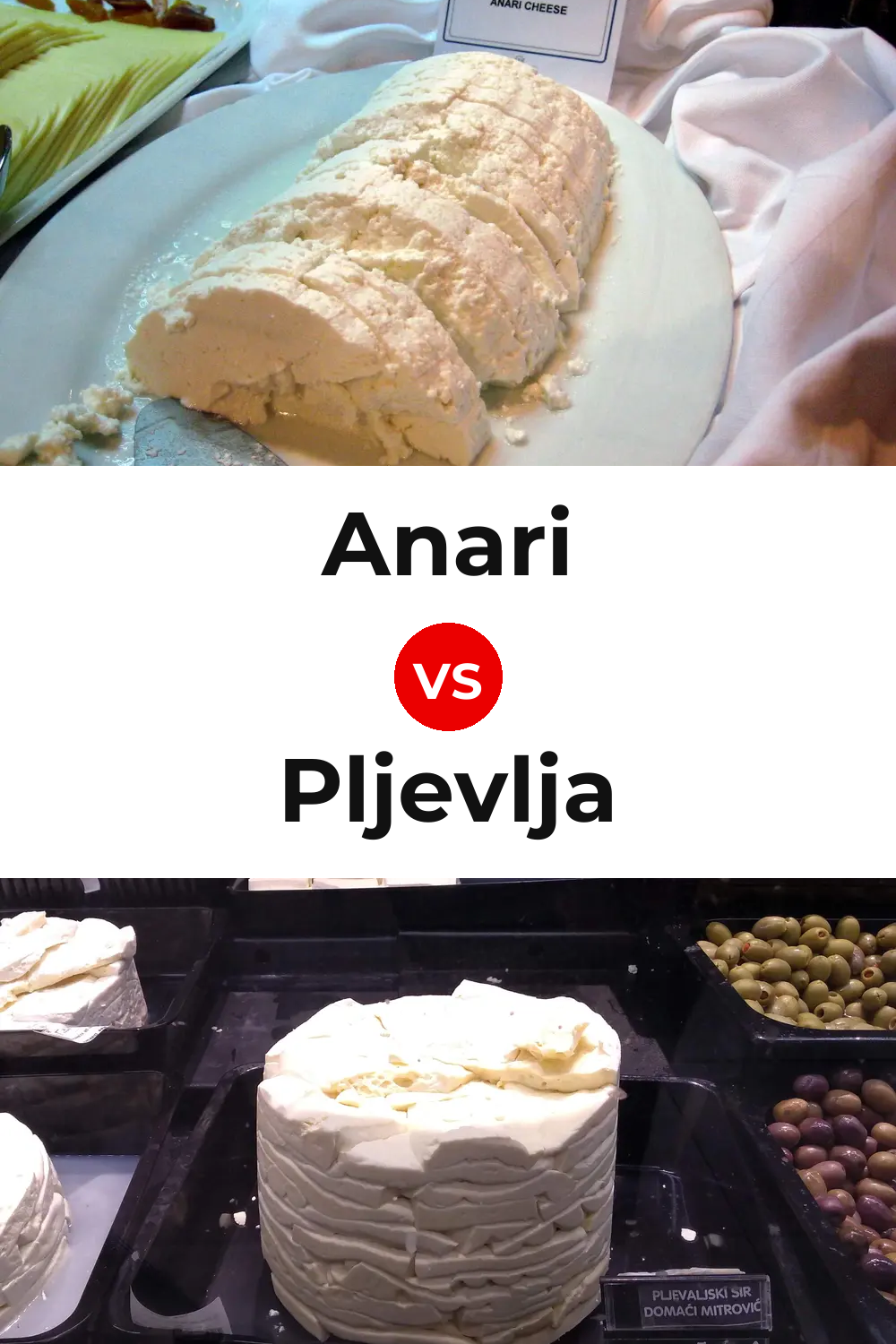 Anari Cheese vs Pljevlja Cheese Pinterest comparison