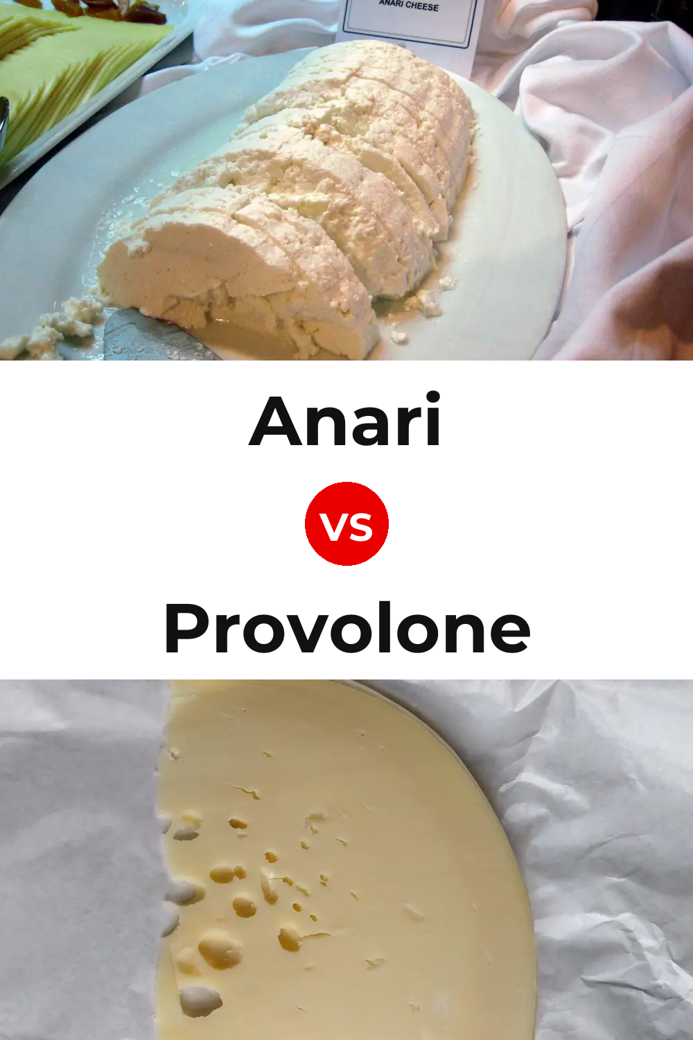 Anari Cheese vs Provolone Cheese Pinterest comparison
