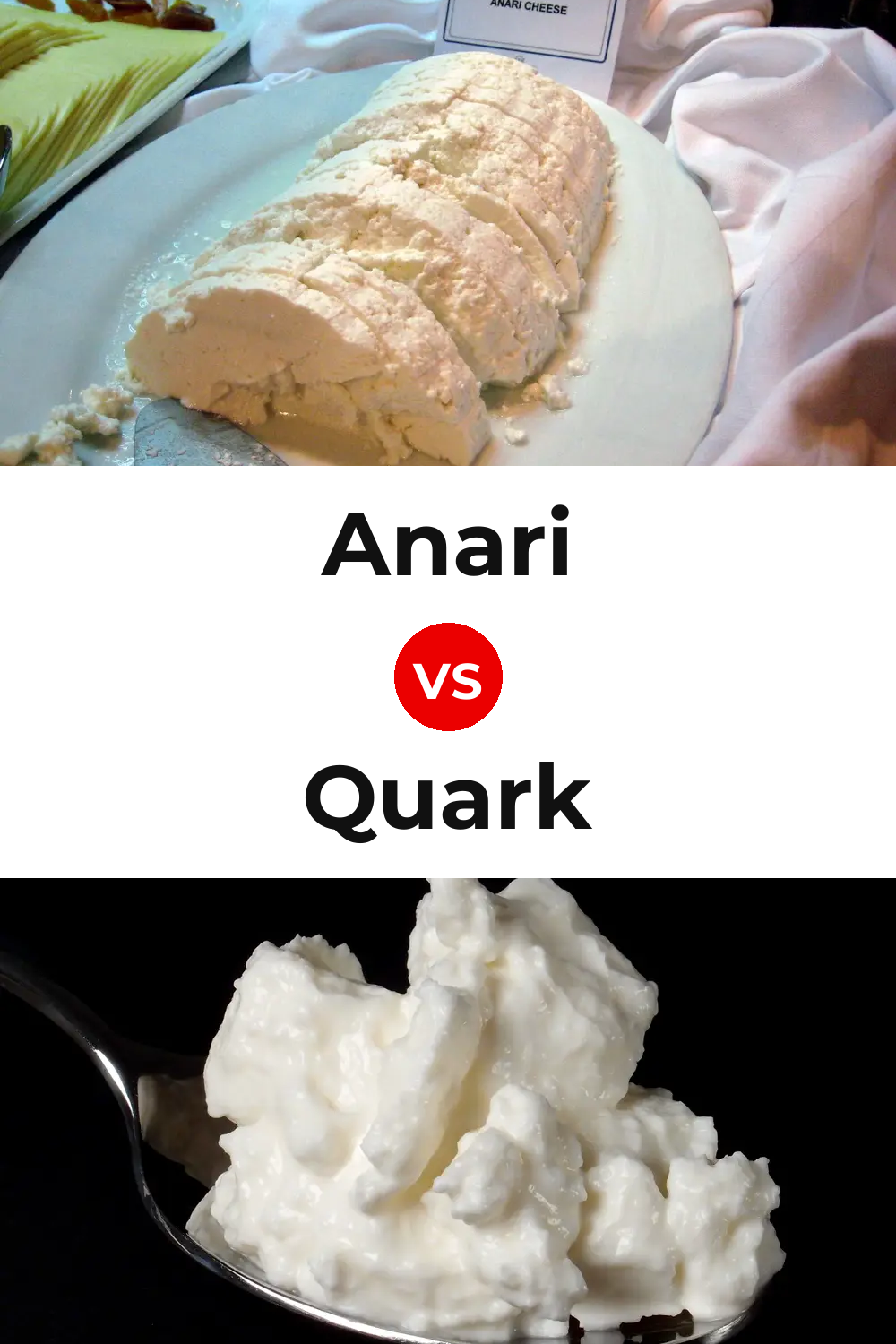 Anari Cheese vs Quark Cheese Pinterest comparison