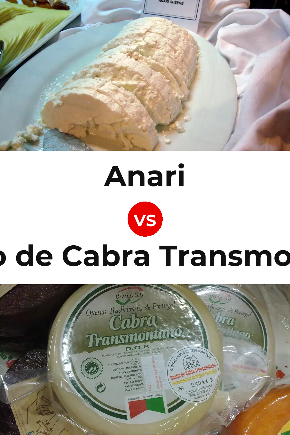 Anari Cheese vs Queijo de Cabra Transmontano Pinterest comparison