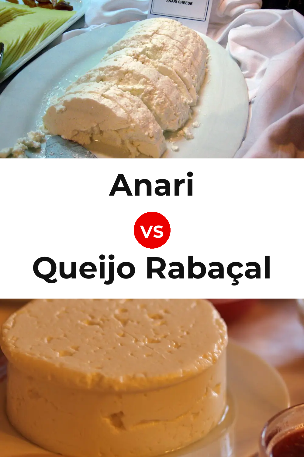 Anari Cheese vs Queijo Rabaçal Pinterest comparison