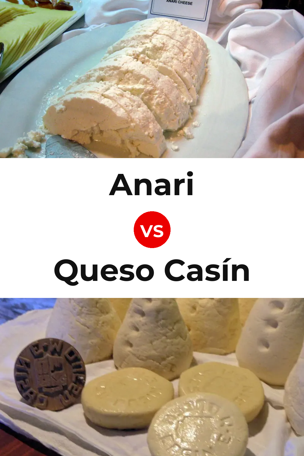 Anari Cheese vs Queso Casín Pinterest comparison