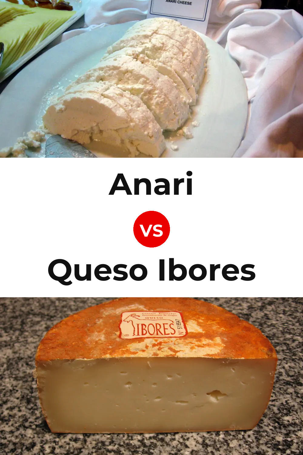 Anari Cheese vs Queso Ibores Pinterest comparison