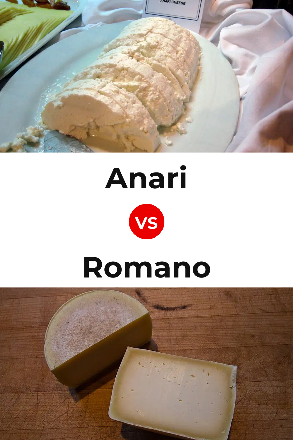 Anari Cheese vs Romano Cheese Pinterest comparison
