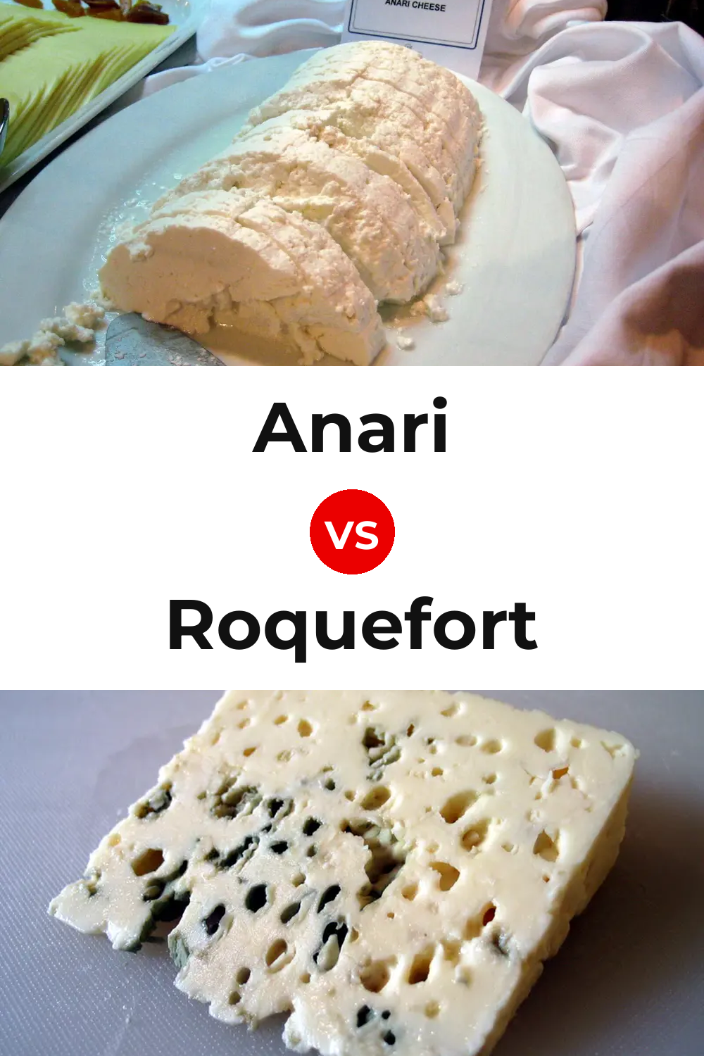 Anari Cheese vs Roquefort Cheese Pinterest comparison