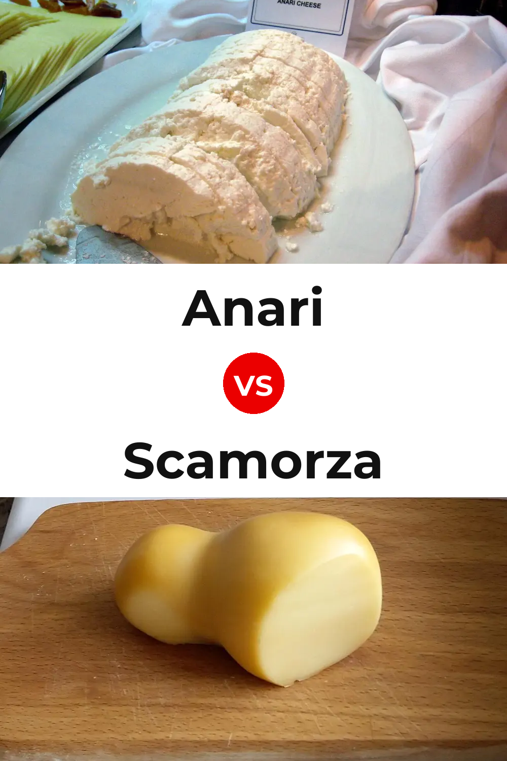 Anari Cheese vs Scamorza Cheese Pinterest comparison