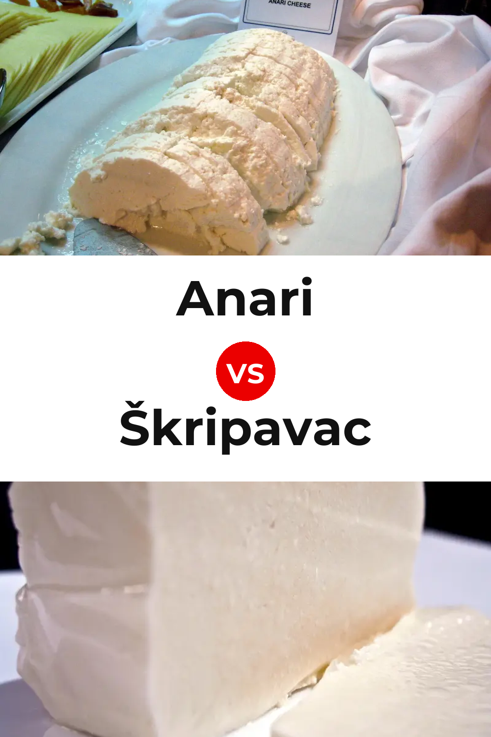 Anari Cheese vs Škripavac Cheese Pinterest comparison