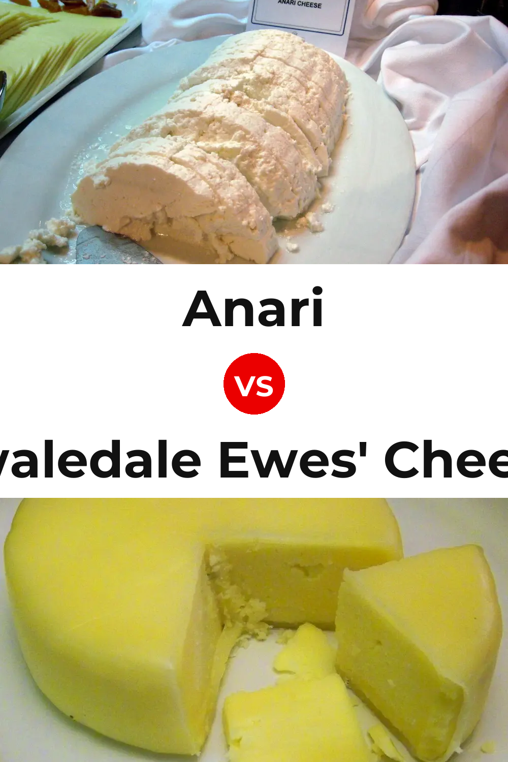Anari Cheese vs Swaledale Ewes' Cheese Pinterest comparison
