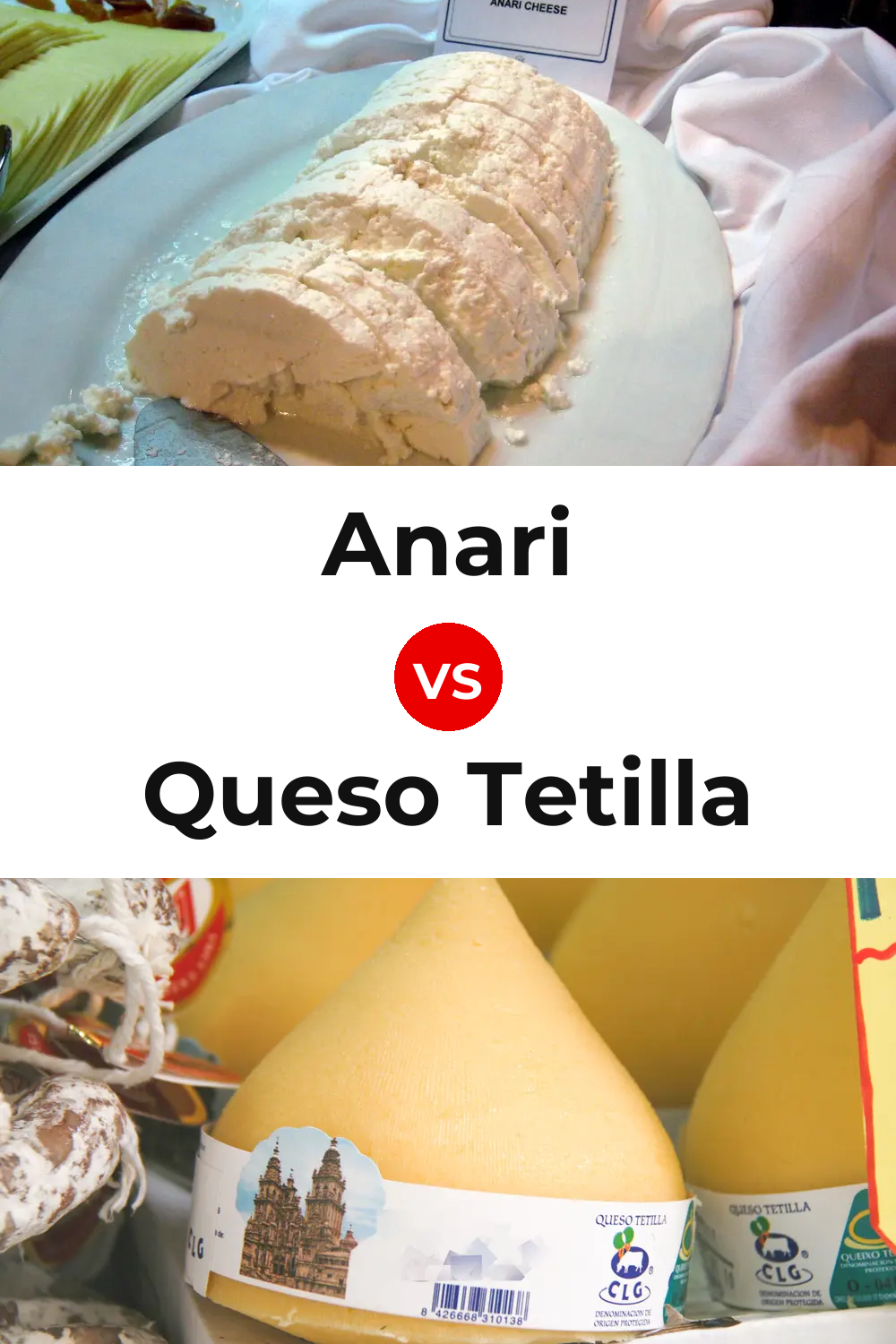 Anari Cheese vs Queso Tetilla Pinterest comparison