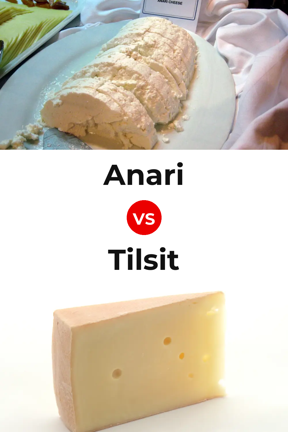 Anari Cheese vs Tilsit Cheese Pinterest comparison