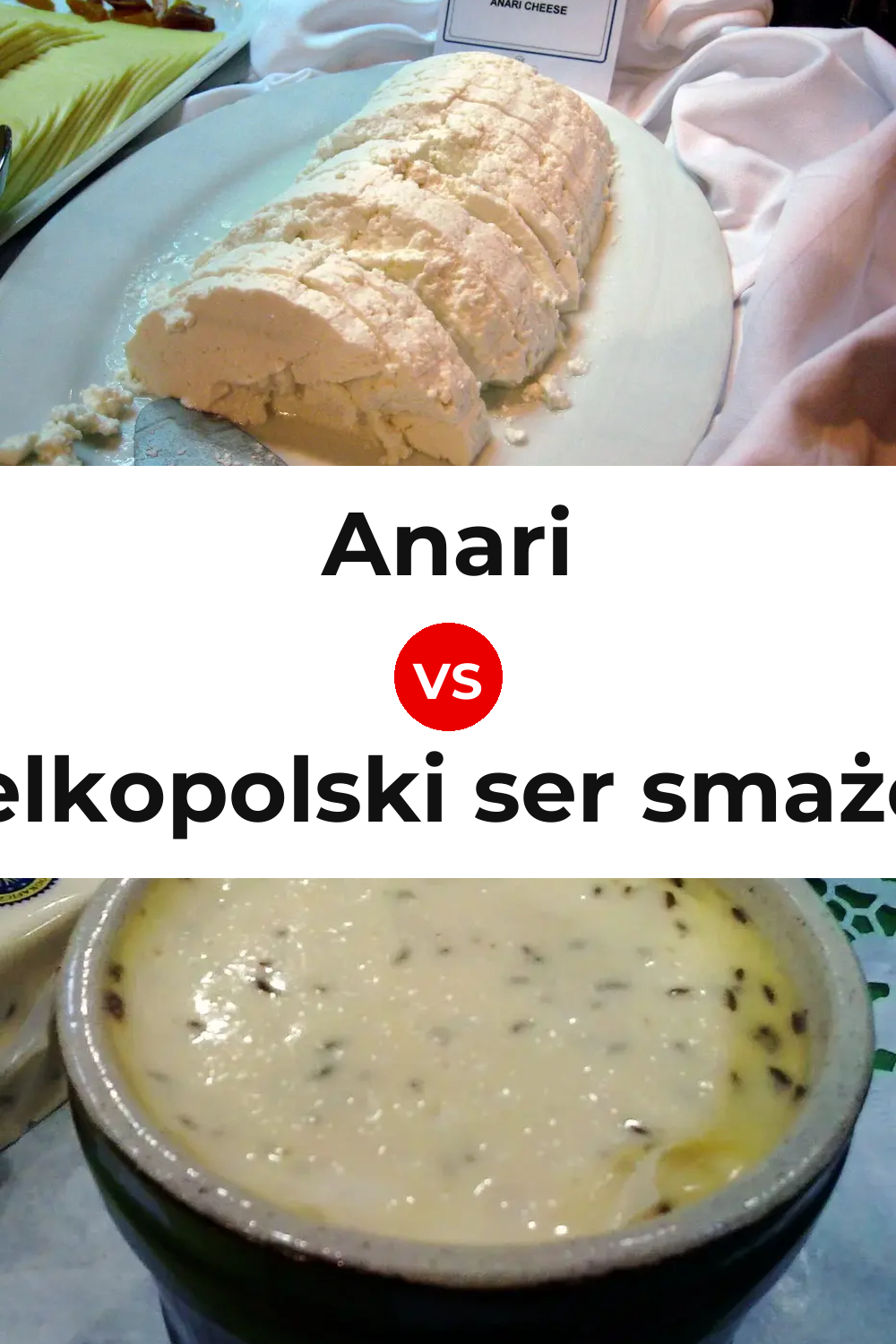 Anari Cheese vs Wielkopolski ser smażony Cheese Pinterest comparison