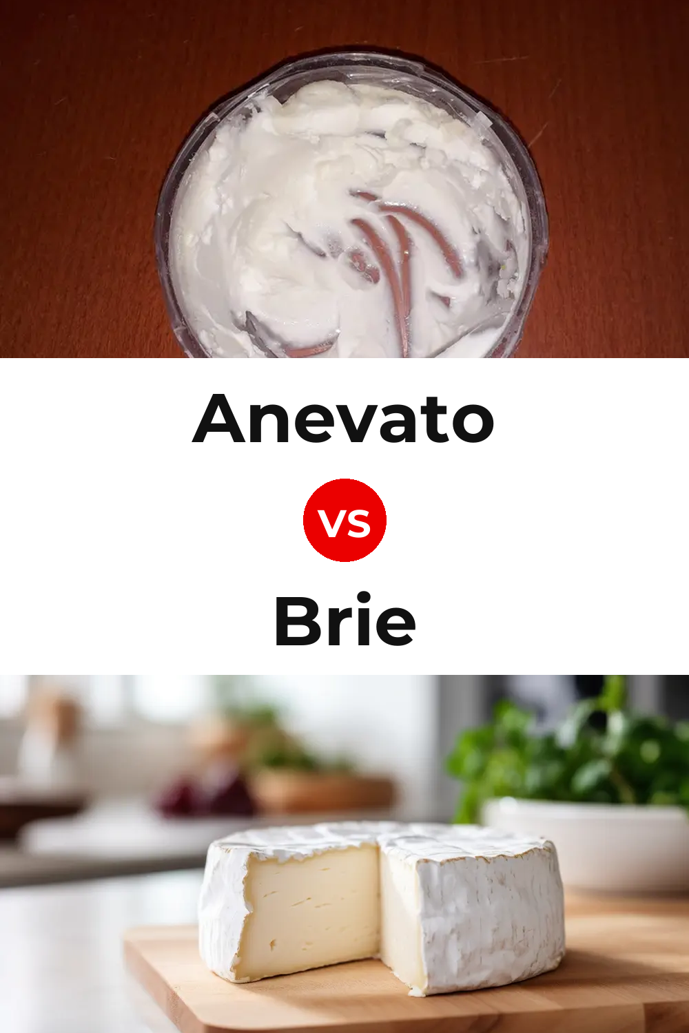 Anevato Cheese vs Brie Cheese Pinterest comparison