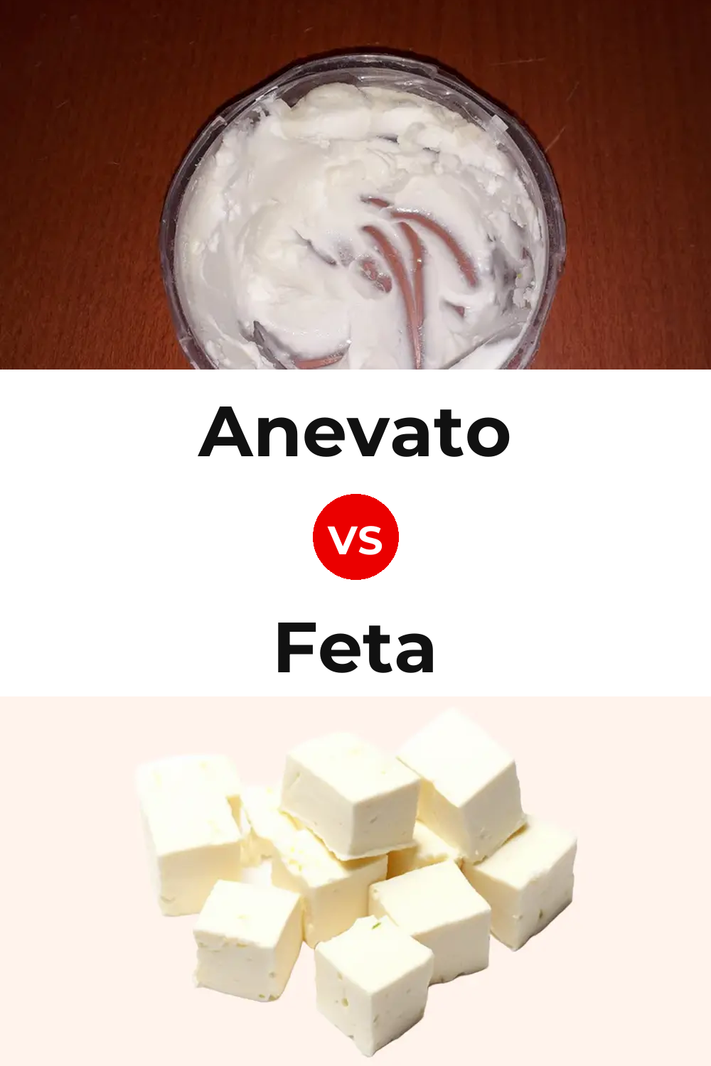 Anevato Cheese vs Feta Cheese Pinterest comparison