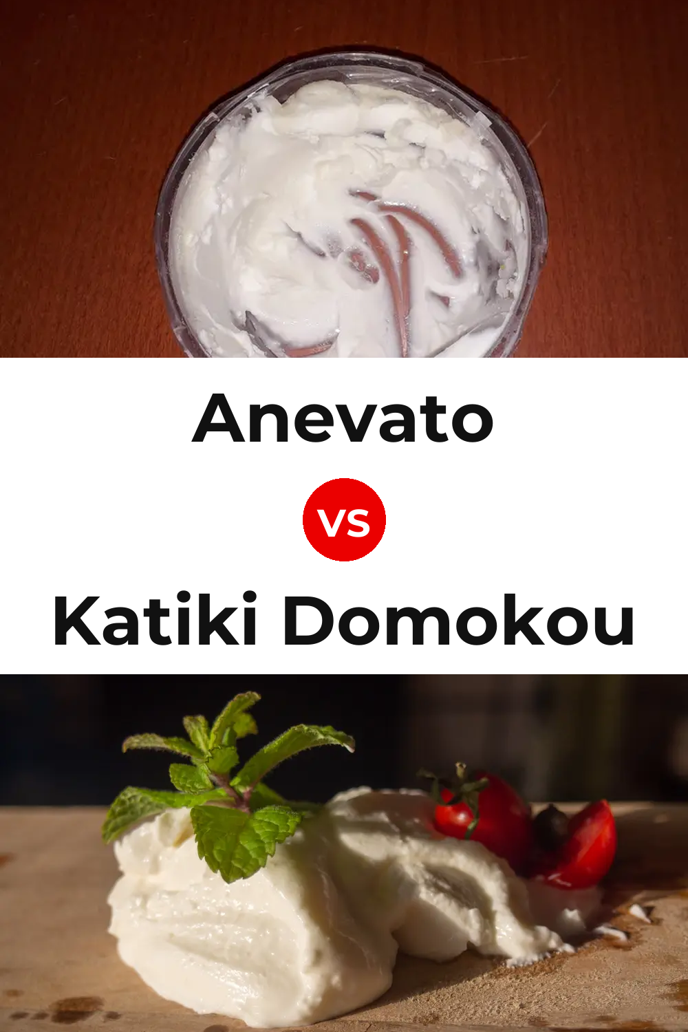 Anevato Cheese vs Katiki Domokou Cheese Pinterest comparison