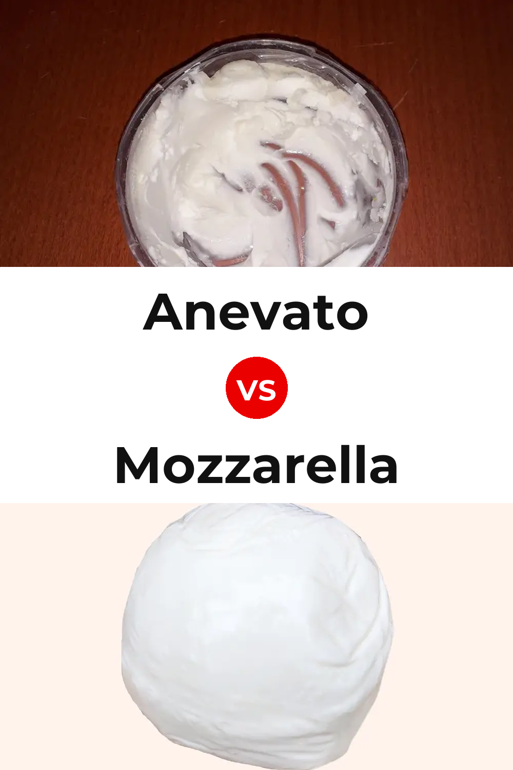 Anevato Cheese vs Mozzarella Cheese Pinterest comparison