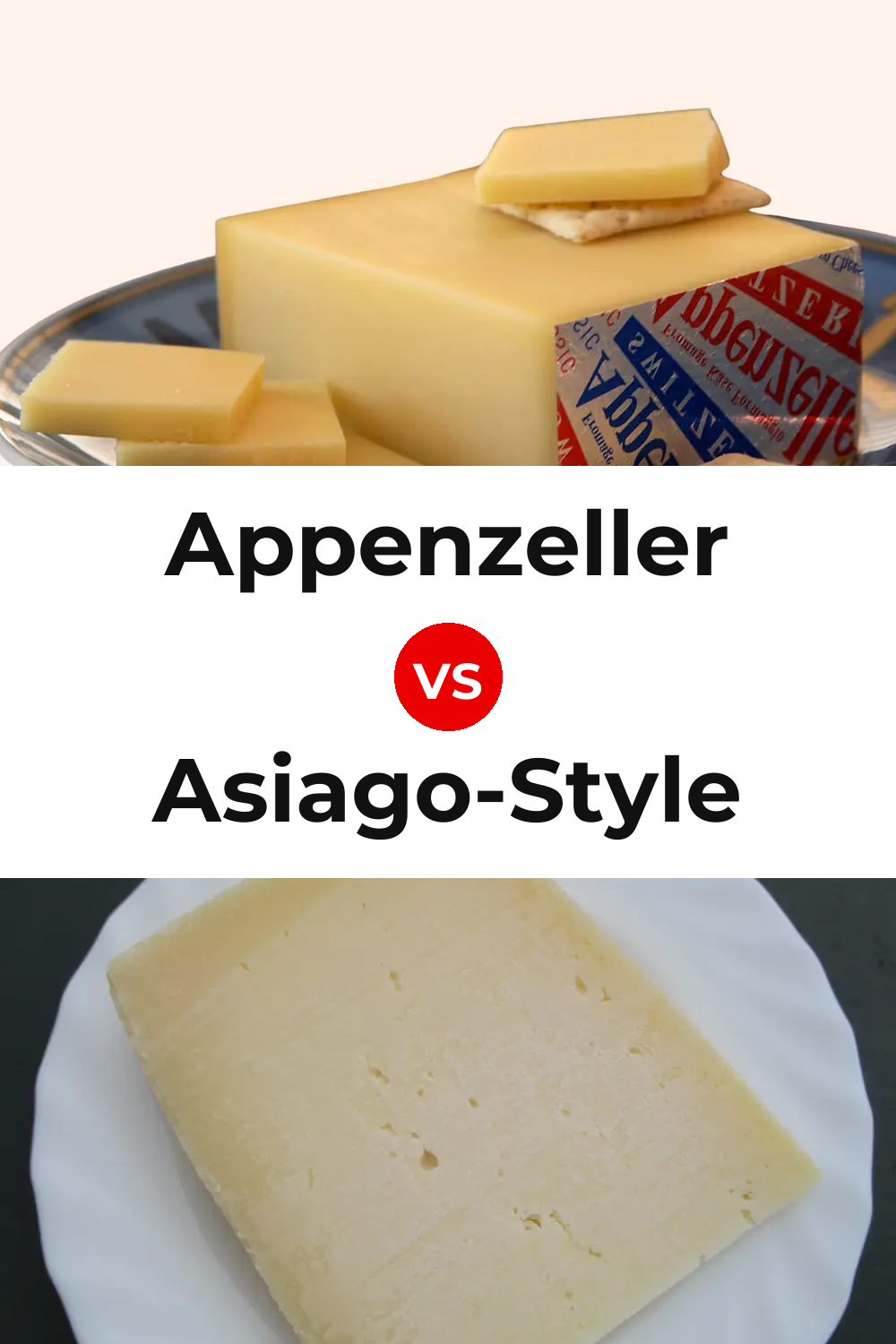 Appenzeller Cheese vs Asiago-Style Cheese Pinterest comparison