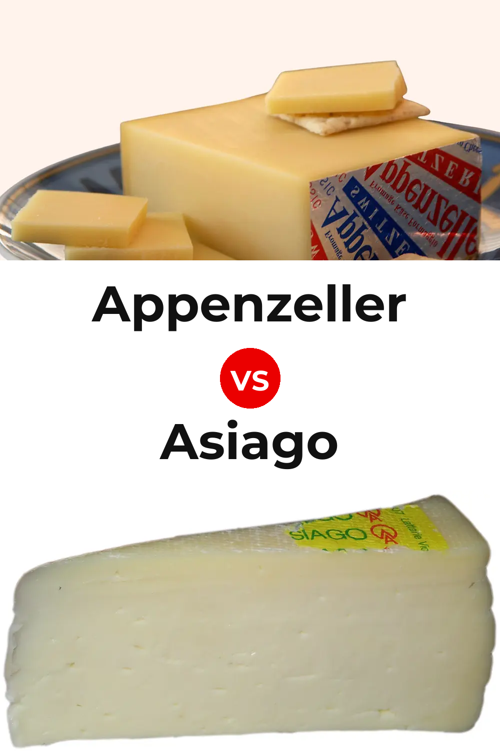 Appenzeller Cheese vs Asiago Cheese Pinterest comparison