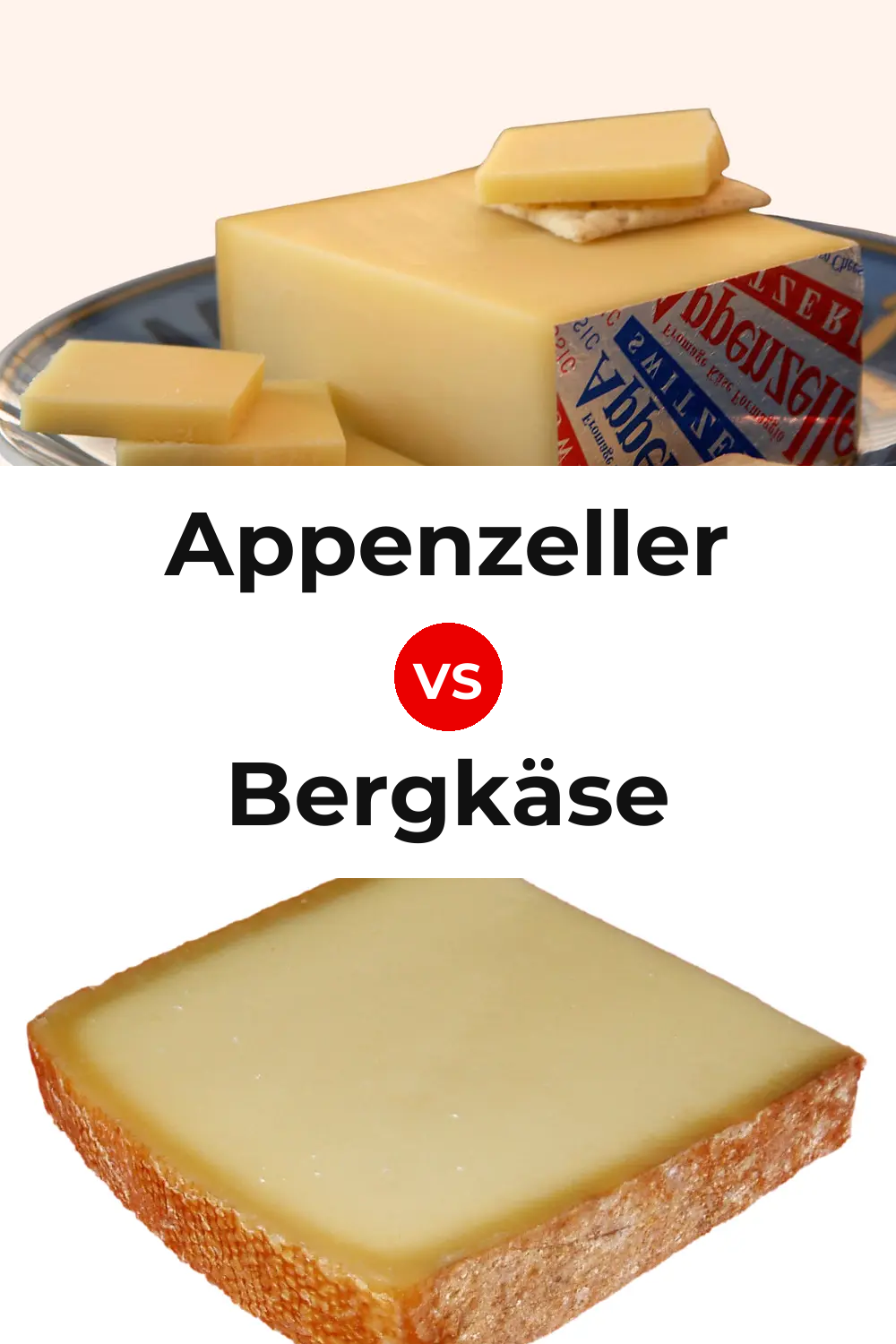 Appenzeller Cheese vs Bergkäse Cheese Pinterest comparison