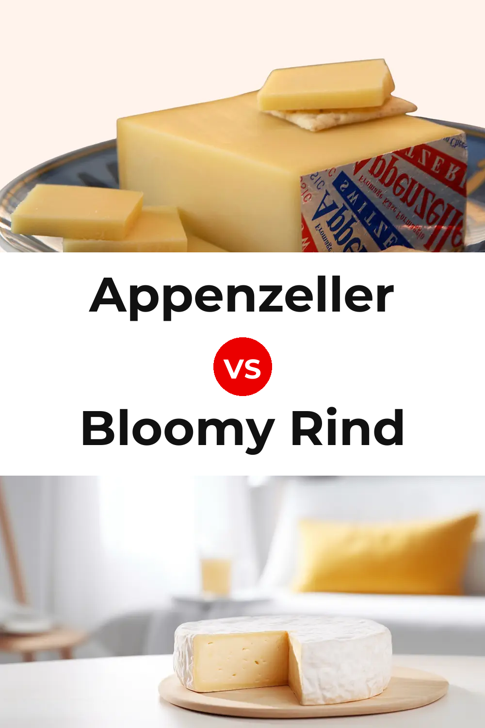 Appenzeller Cheese vs Bloomy Rind Cheese Pinterest comparison