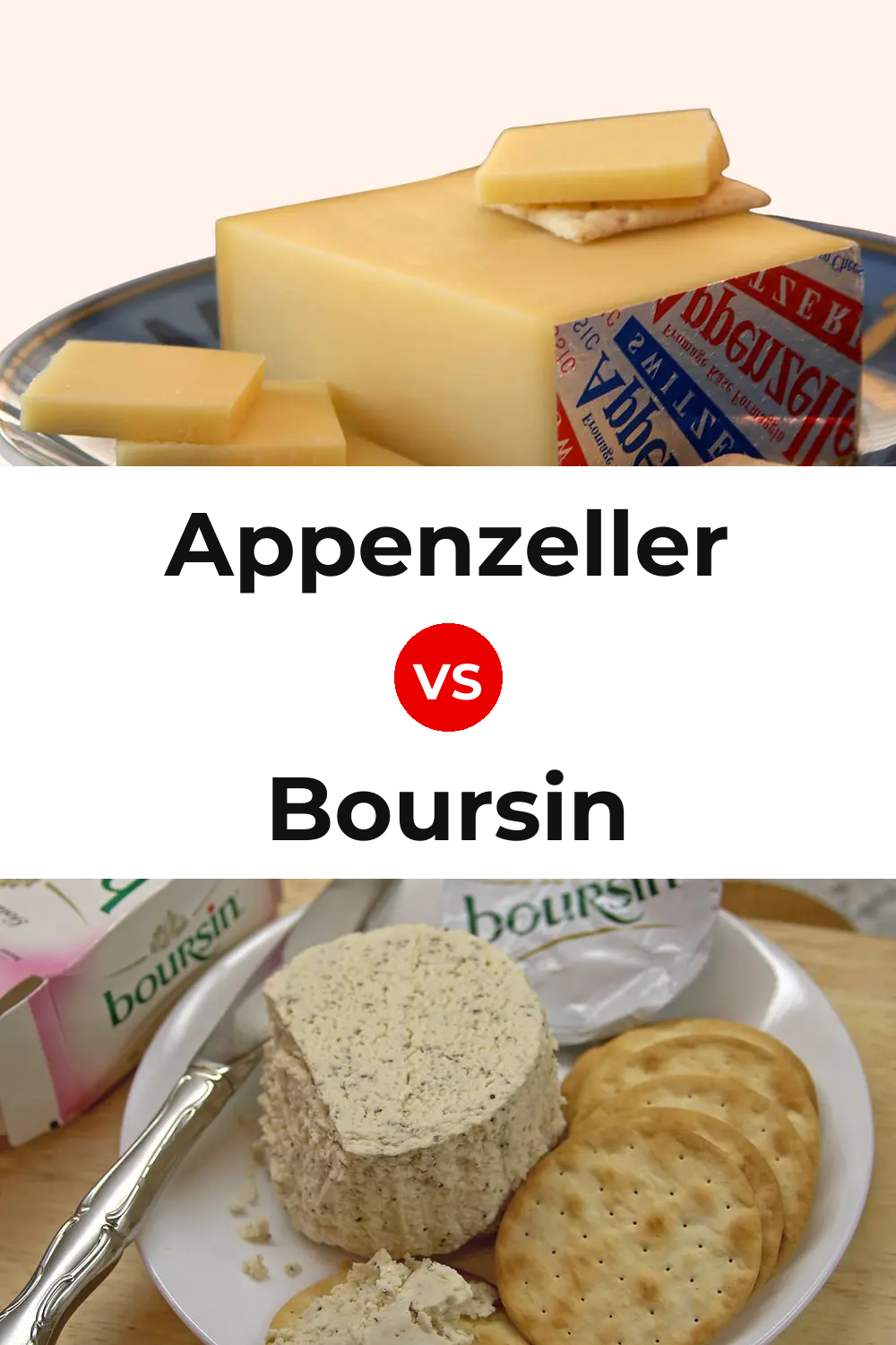Appenzeller Cheese vs Boursin Cheese Pinterest comparison