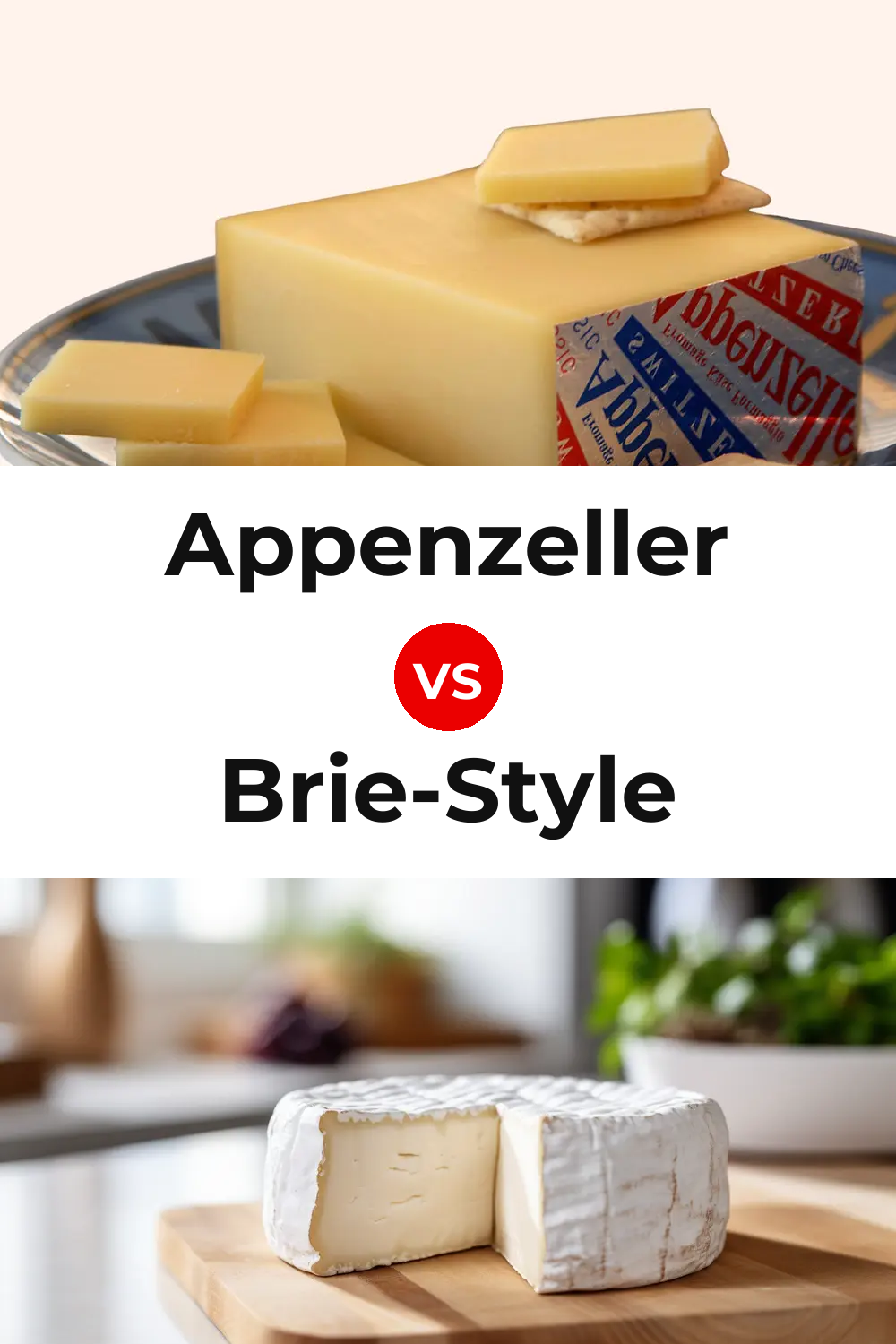 Appenzeller Cheese vs Brie-Style Cheese Pinterest comparison