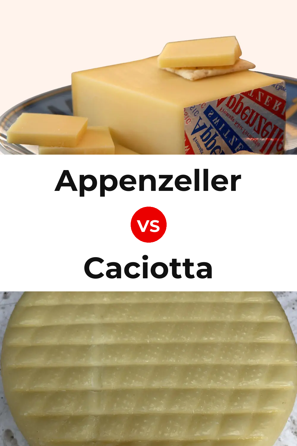 Appenzeller Cheese vs Caciotta Cheese Pinterest comparison