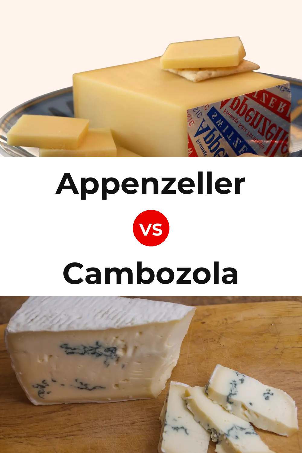Appenzeller Cheese vs Cambozola Cheese Pinterest comparison