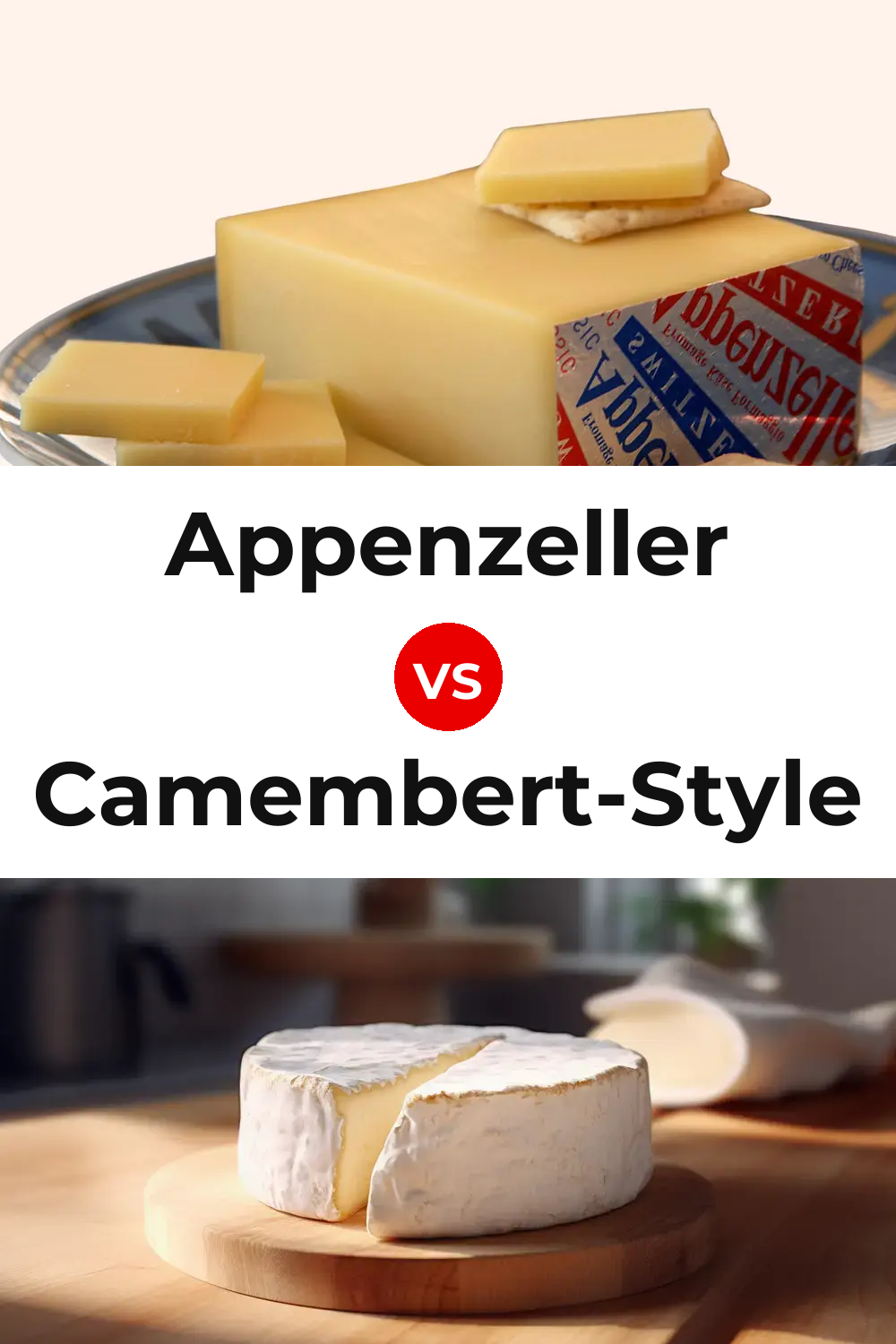 Appenzeller Cheese vs Camembert-Style Cheese Pinterest comparison