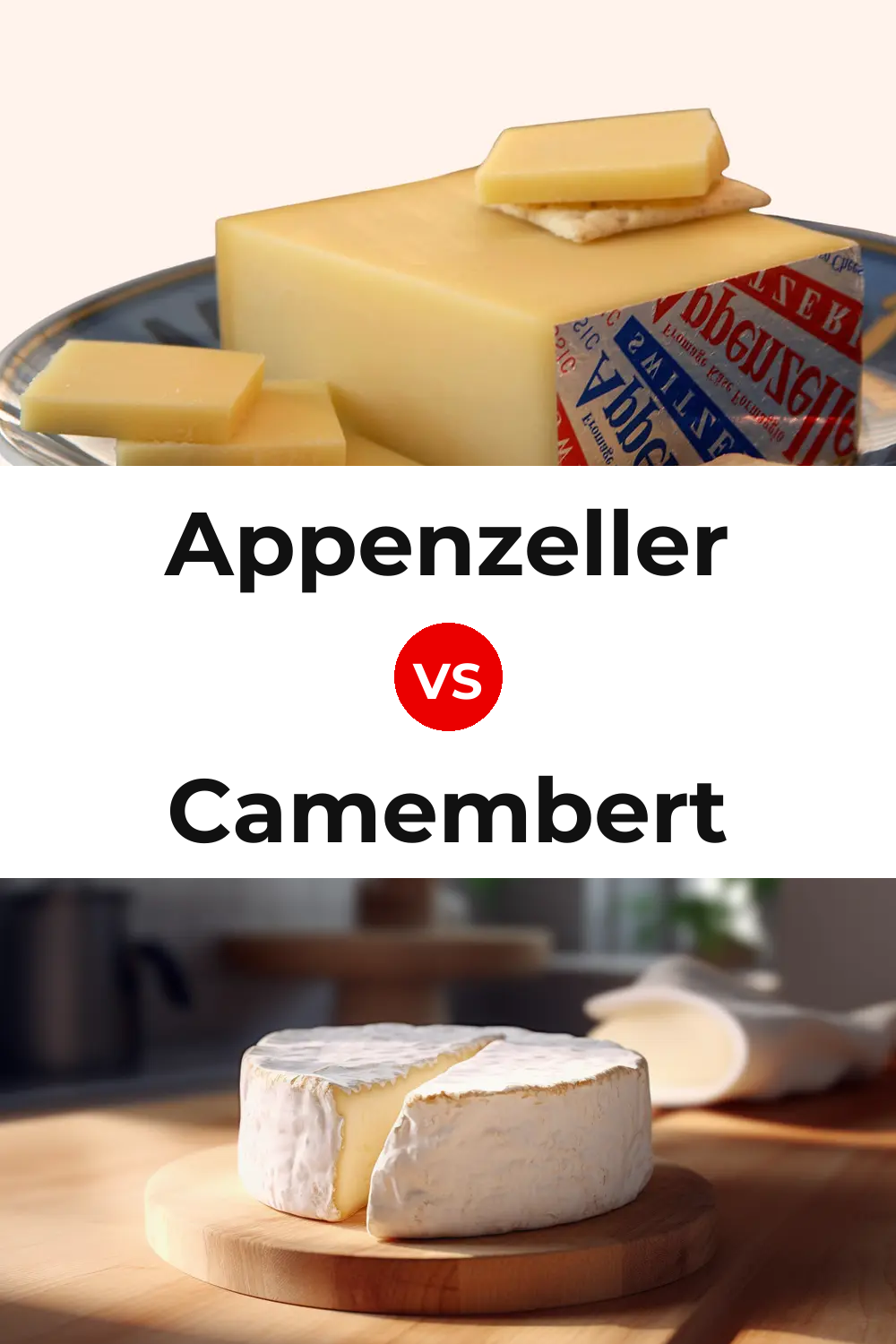 Appenzeller Cheese vs Camembert Cheese Pinterest comparison