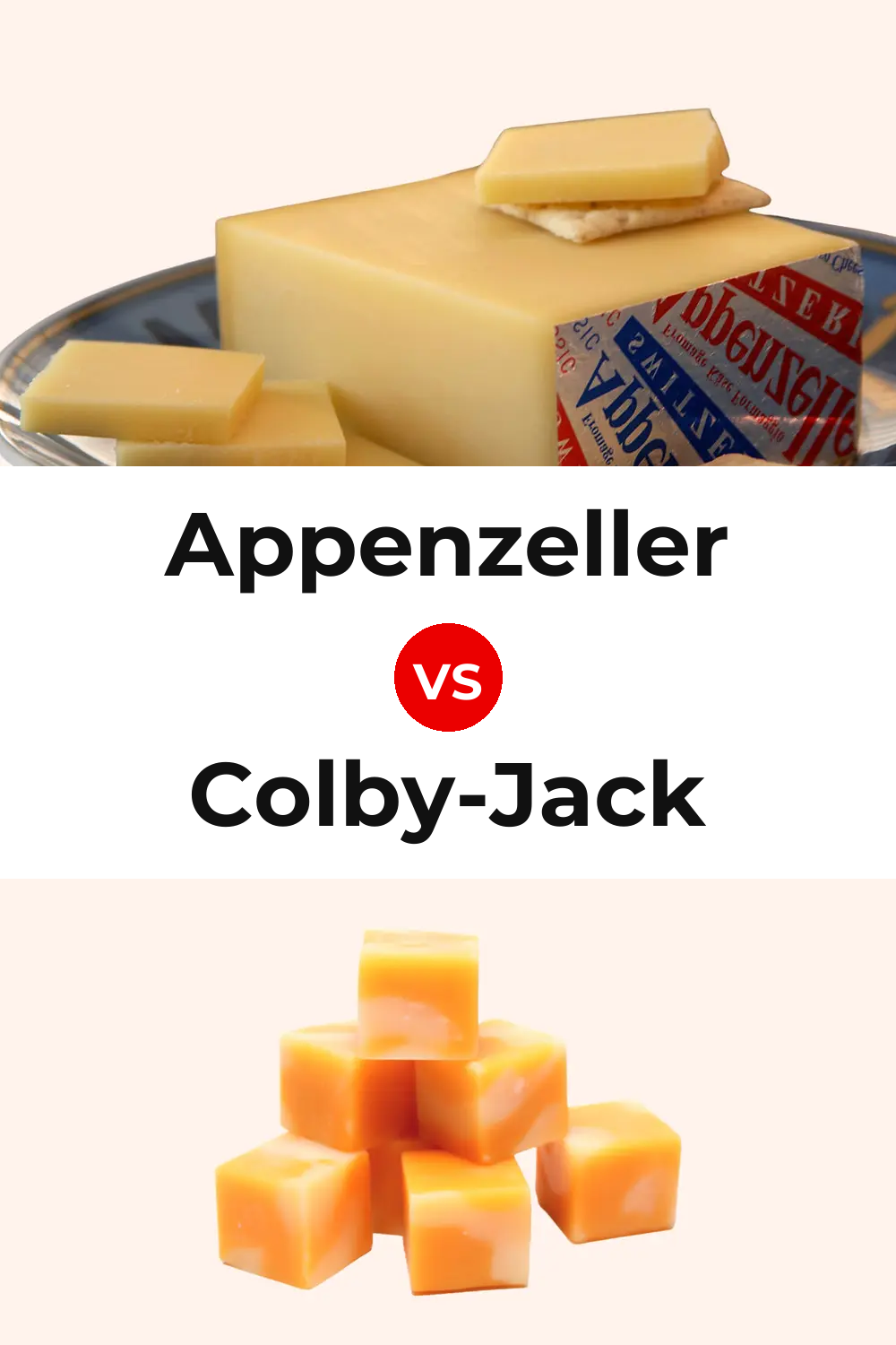 Appenzeller Cheese vs Colby-Jack Cheese Pinterest comparison