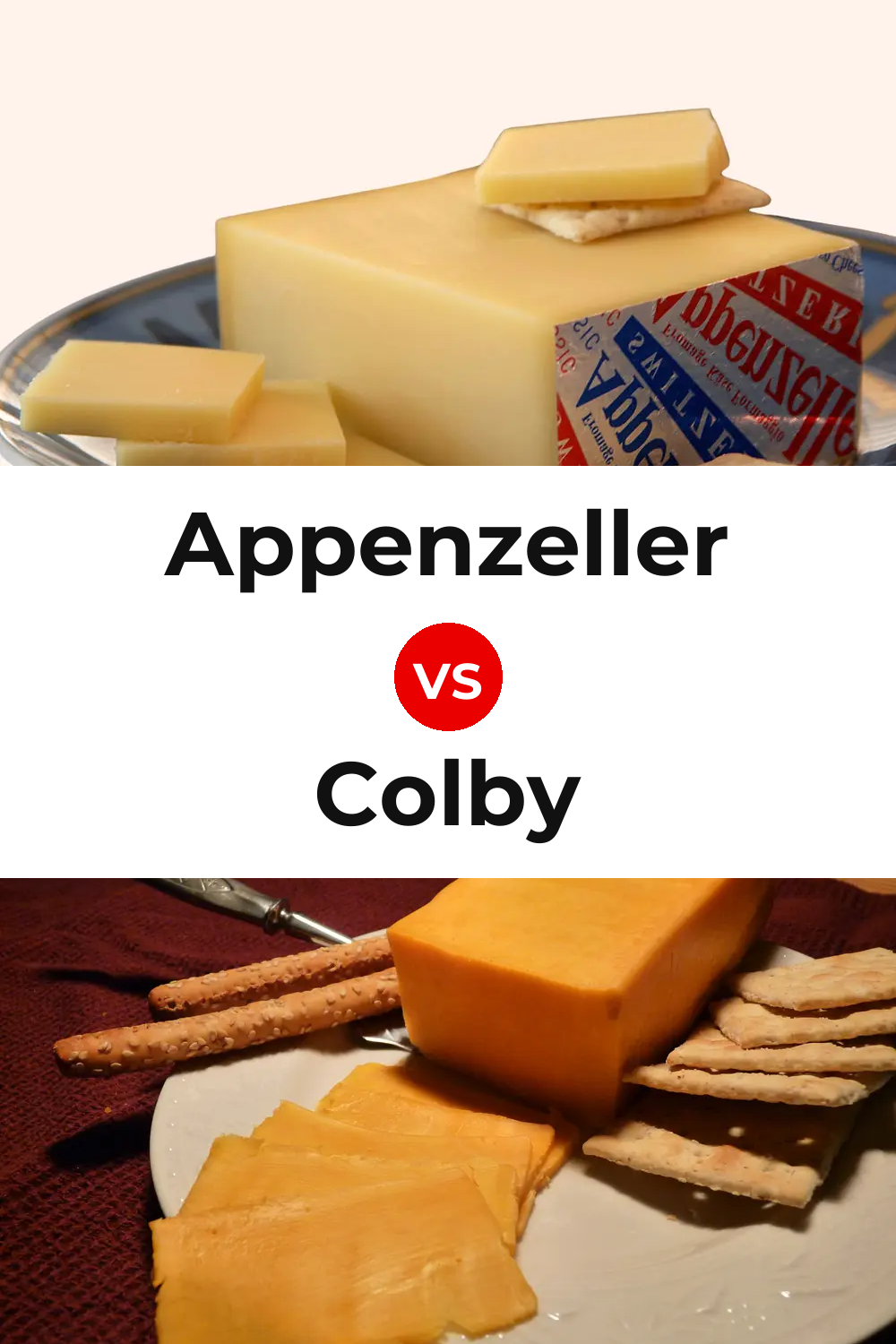 Appenzeller Cheese vs Colby Cheese Pinterest comparison