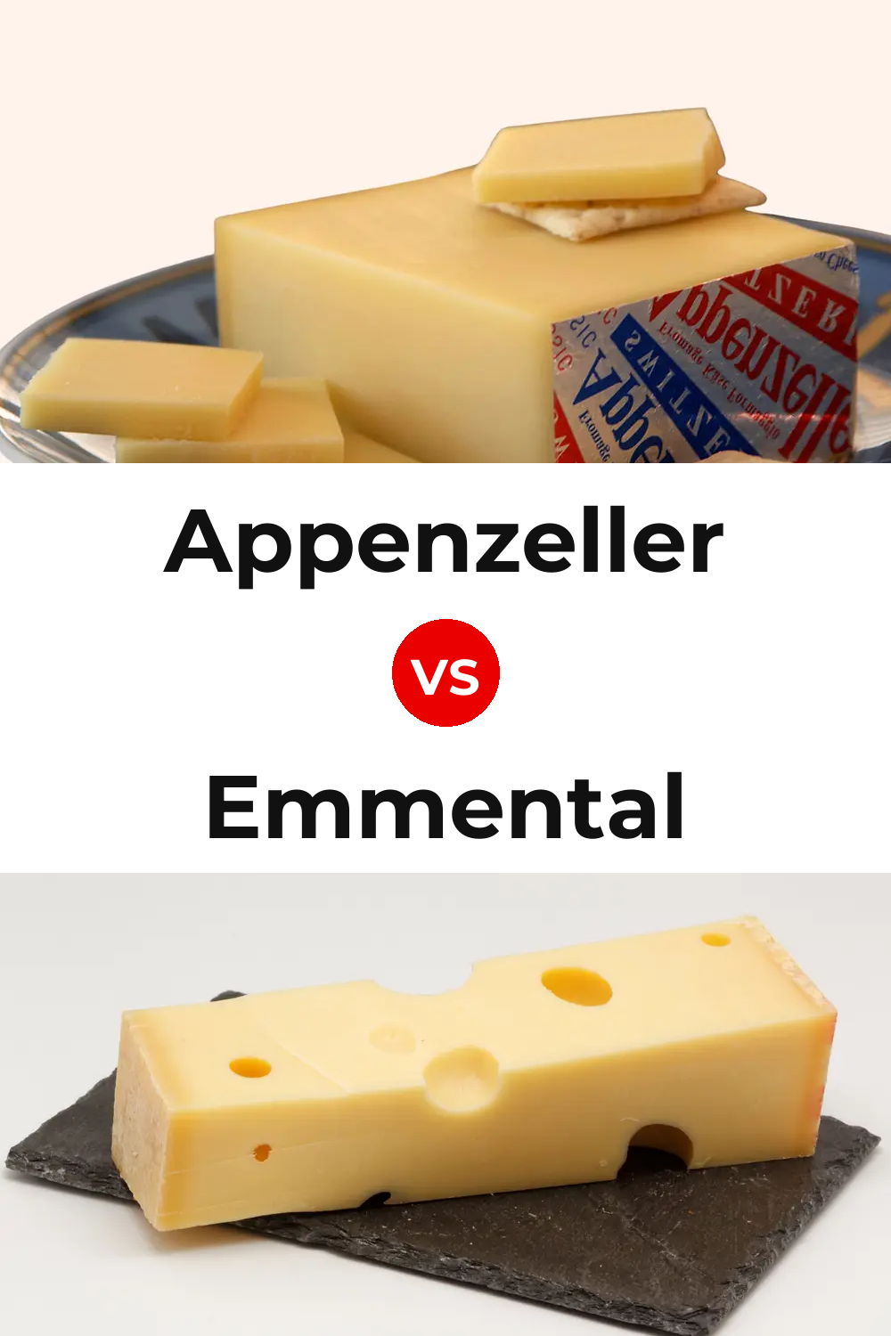 Appenzeller Cheese vs Emmental Cheese Pinterest comparison
