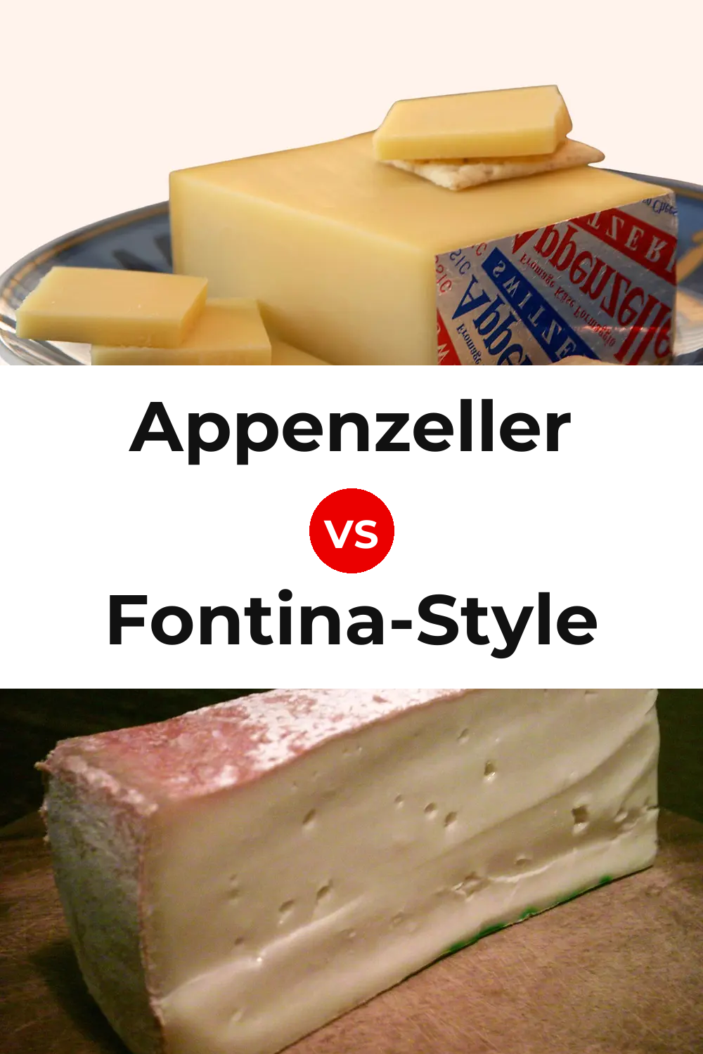Appenzeller Cheese vs Fontina-Style Cheese Pinterest comparison