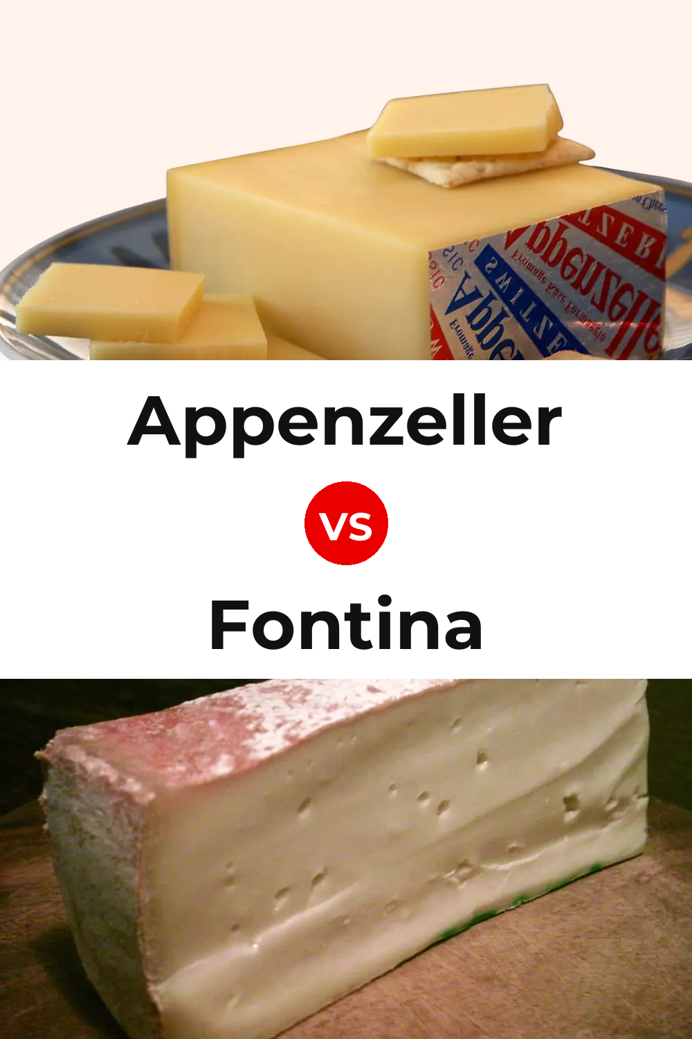 Appenzeller Cheese vs Fontina Cheese Pinterest comparison