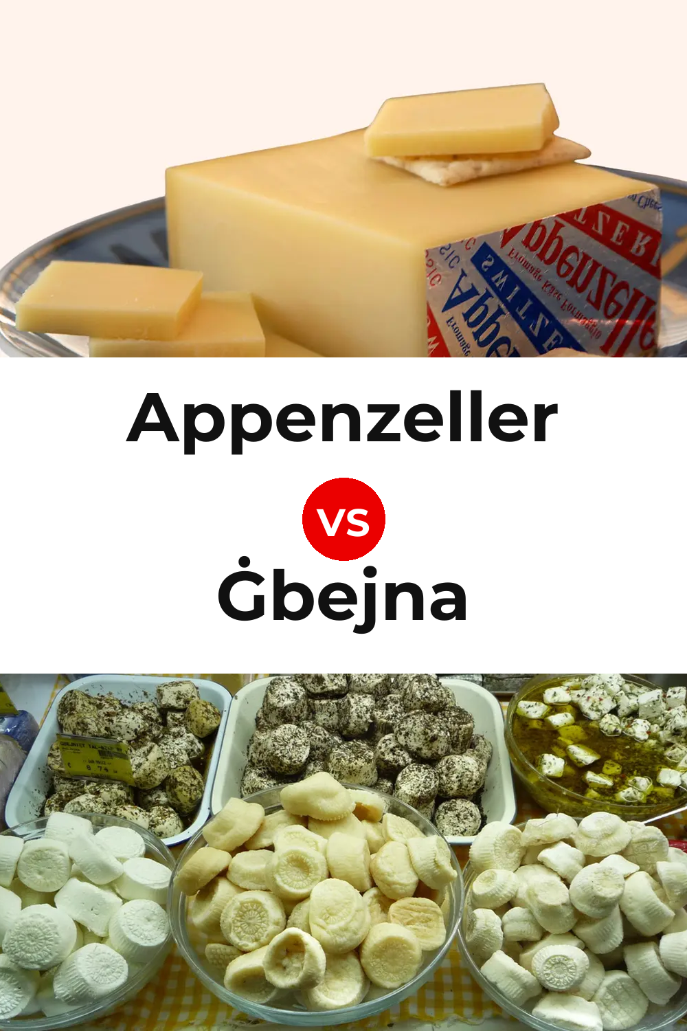 Appenzeller Cheese vs Ġbejna Cheese Pinterest comparison