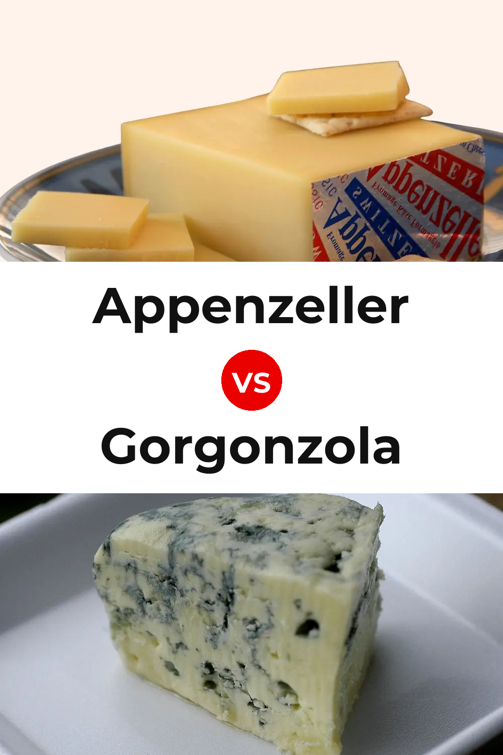 Appenzeller Cheese vs Gorgonzola Cheese Pinterest comparison