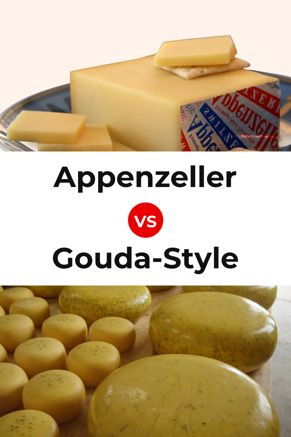 Appenzeller Cheese vs Gouda-Style Cheese Pinterest comparison
