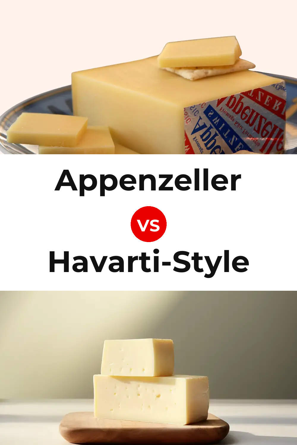 Appenzeller Cheese vs Havarti-Style Cheese Pinterest comparison