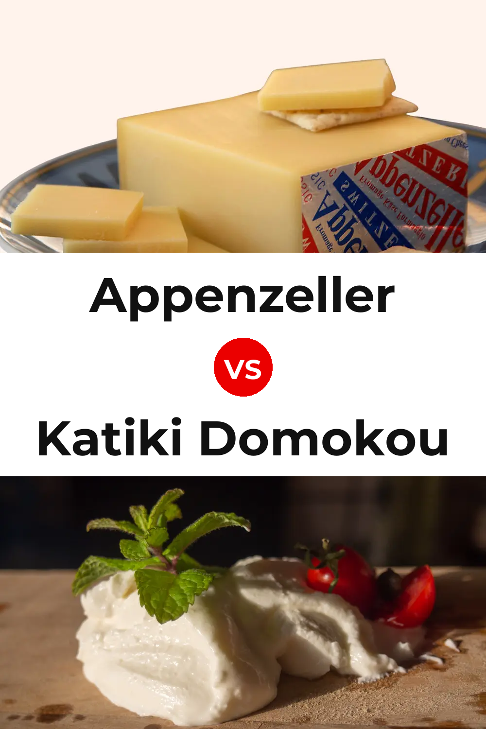 Appenzeller Cheese vs Katiki Domokou Cheese Pinterest comparison