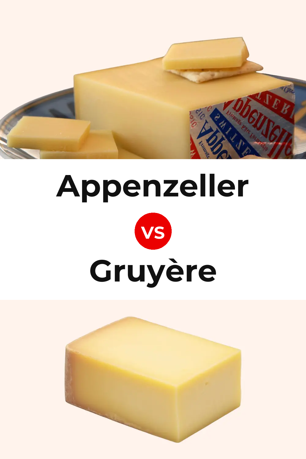 Appenzeller Cheese vs Gruyère Cheese Pinterest comparison