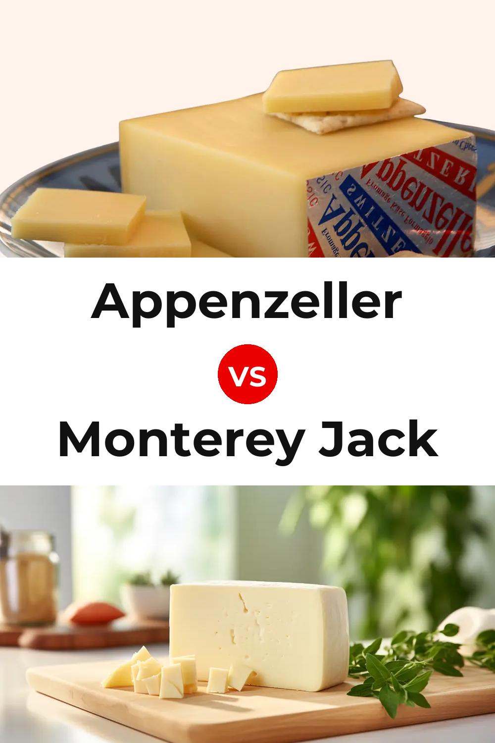 Appenzeller Cheese vs Monterey Jack Cheese Pinterest comparison