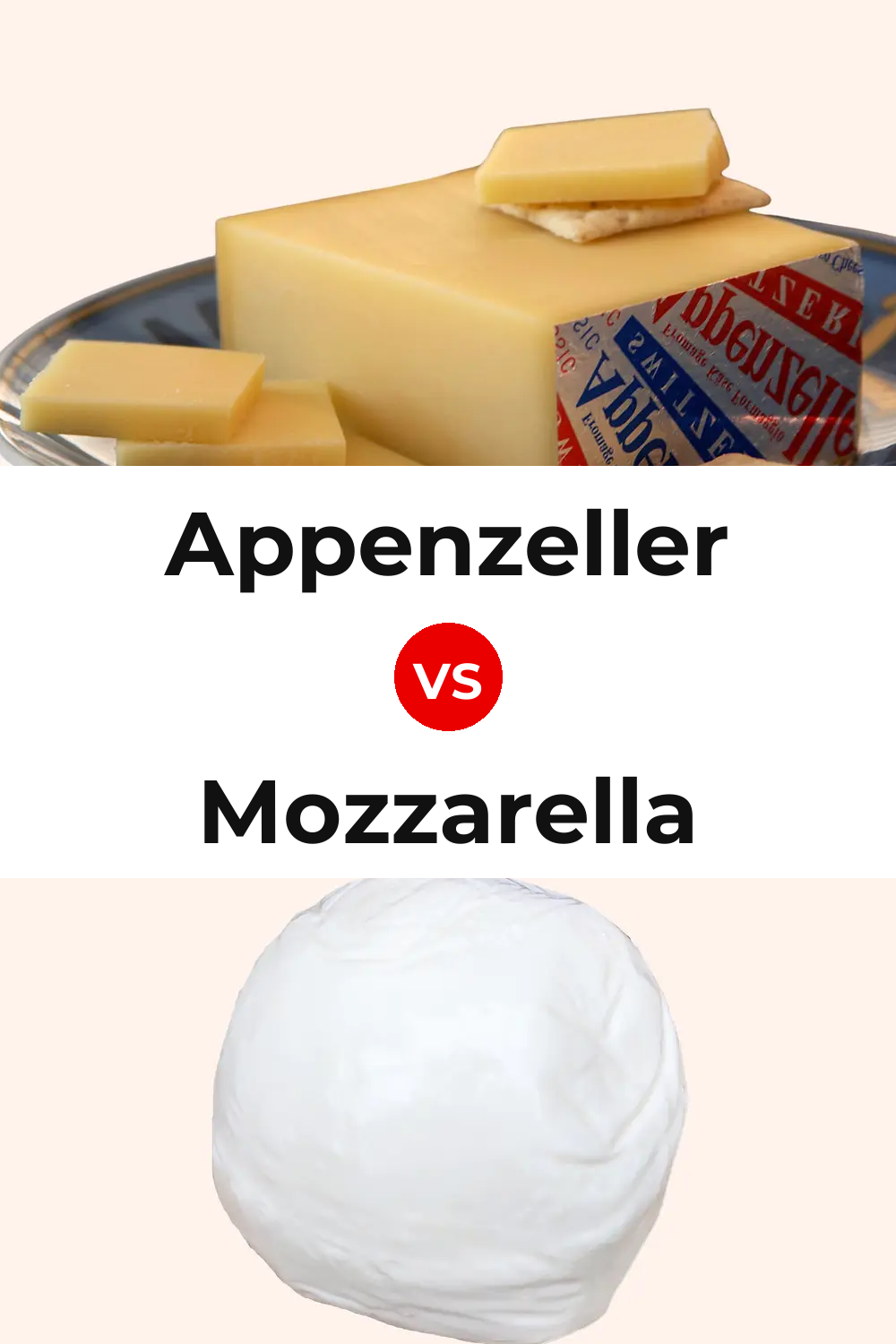 Appenzeller Cheese vs Mozzarella Cheese Pinterest comparison