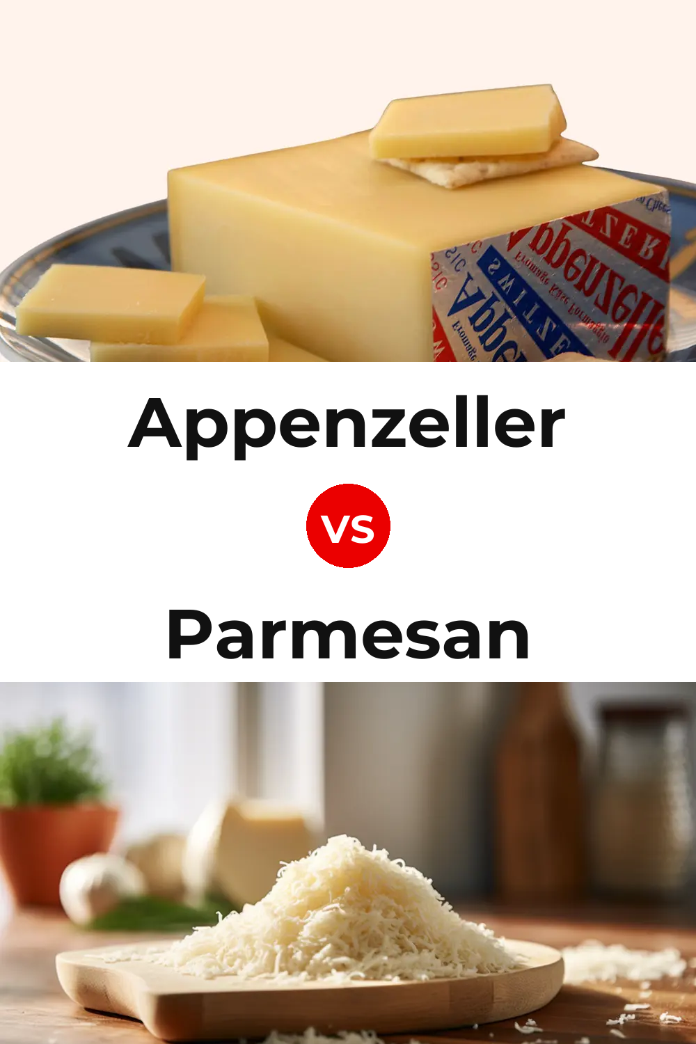 Appenzeller Cheese vs Parmesan Cheese Pinterest comparison