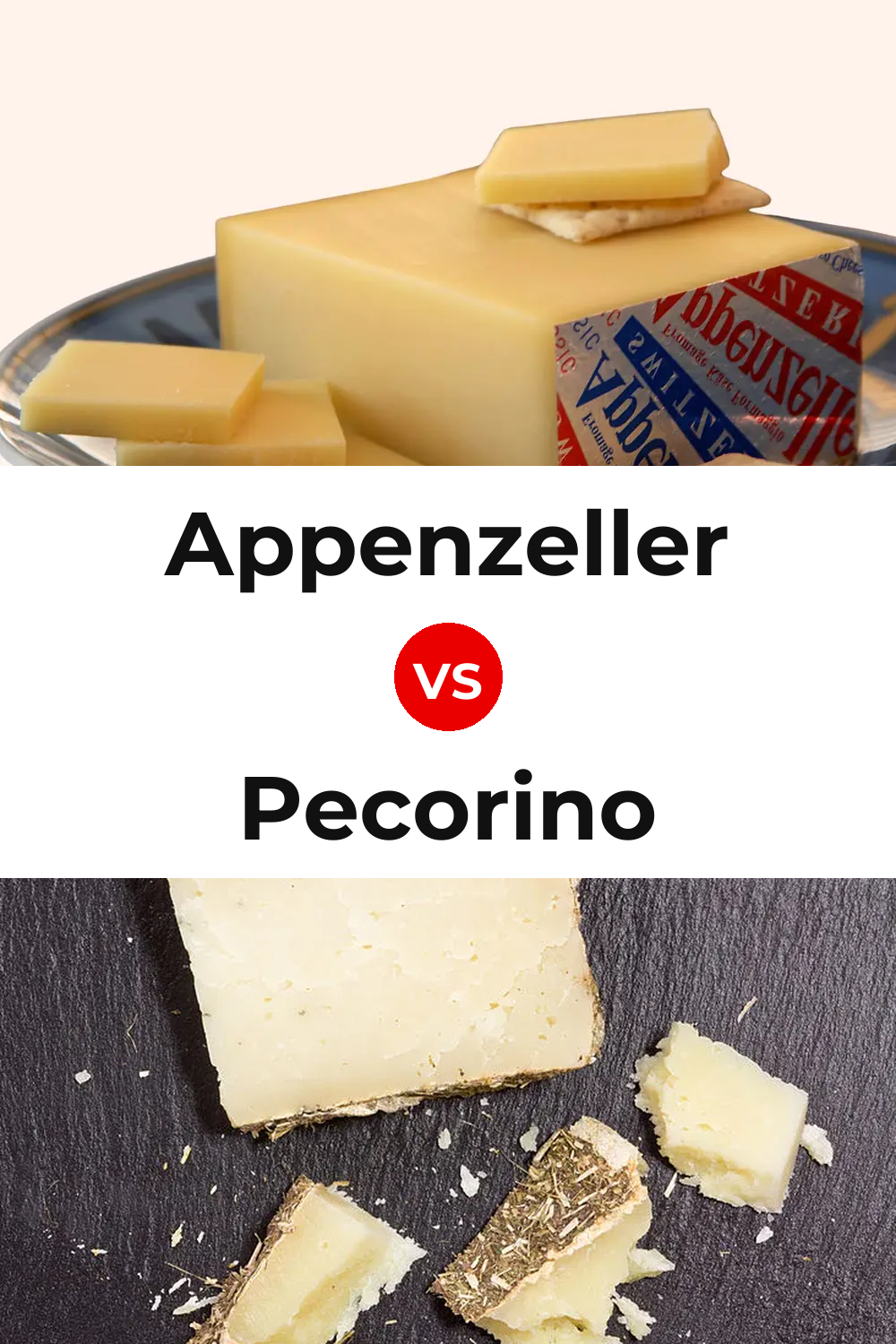 Appenzeller Cheese vs Pecorino Cheese Pinterest comparison