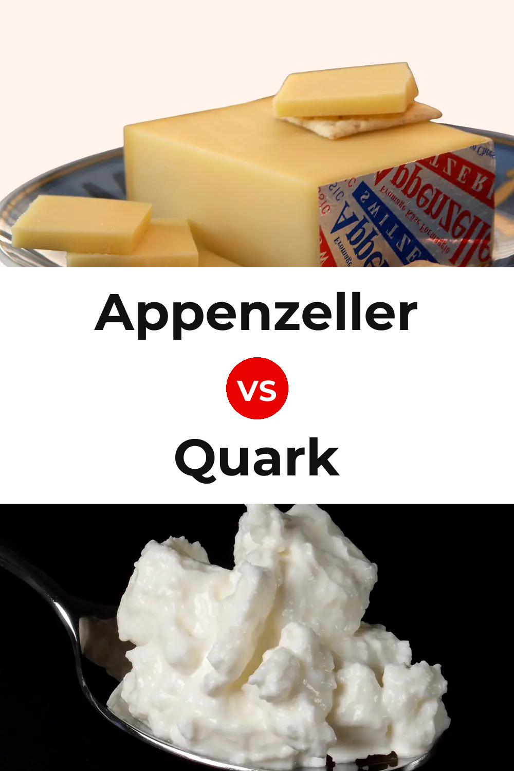 Appenzeller Cheese vs Quark Cheese Pinterest comparison