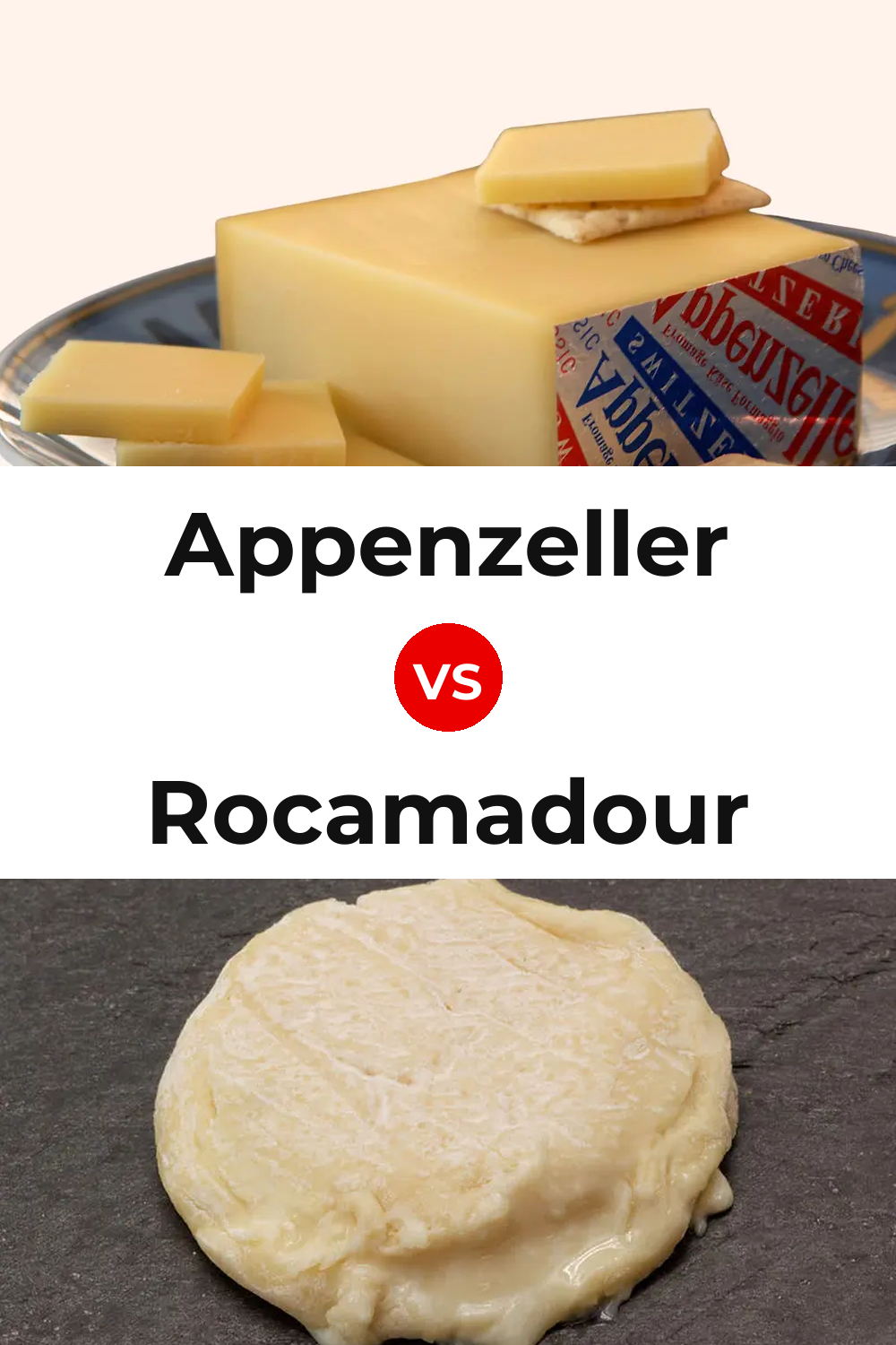 Appenzeller Cheese vs Rocamadour Cheese Pinterest comparison